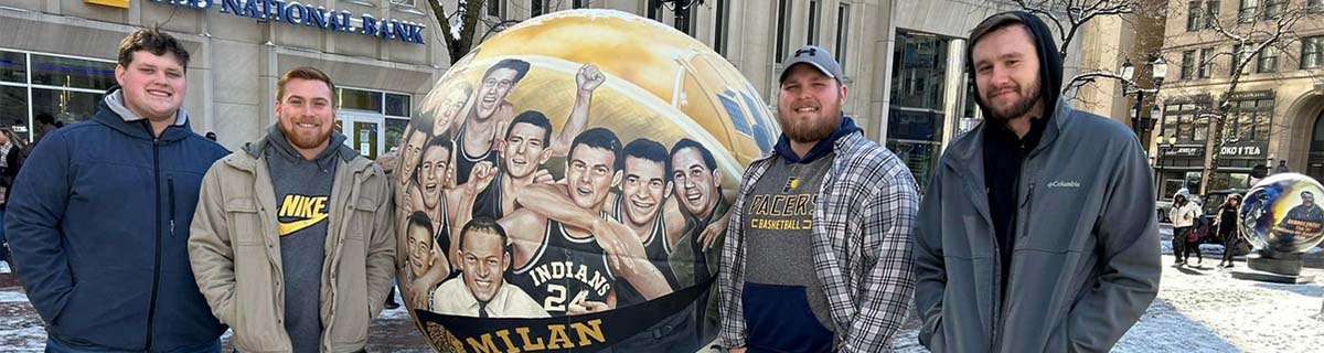 The Milan sphere with four Milan residents.